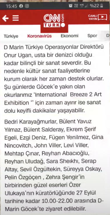 “Meltem; Resim, Heykel ve Tasarım (International Breeze Art Exhibition)” 